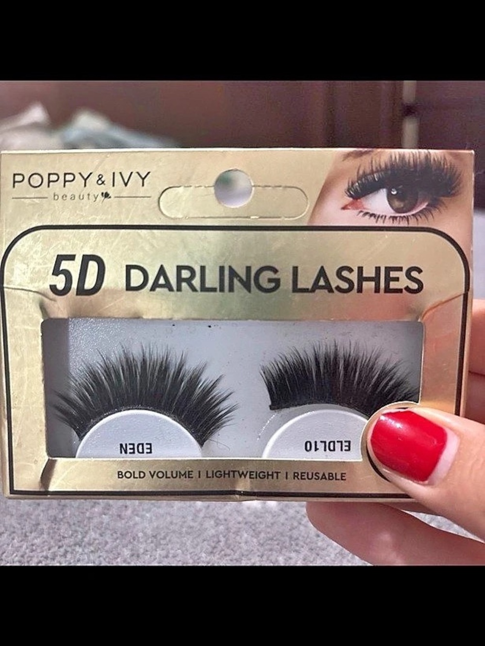 Poppy & Ivy 5D Darling Lashes Black 5D False Eyelashes NWT